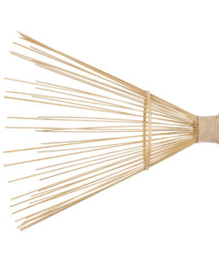 GloboStar® FISH 01927 Μοντέρνο Κρεμαστό Φωτιστικό Οροφής 2 x E27 AC 220-240V IP20 – Μ130 x Π42 x Υ42cm – Μπεζ Ξύλινο Πλέγμα