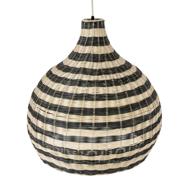 GloboStar® JAMAICA 01954 Boho Κρεμαστό Φωτιστικό Οροφής Μονόφωτο 1 x E27 AC220-240V IP20 – Φ40 x Υ37cm – Μπεζ – Χακί Ξύλινο Πλέγμα Καμπάνα – 5 Χρόνια Εγγύηση