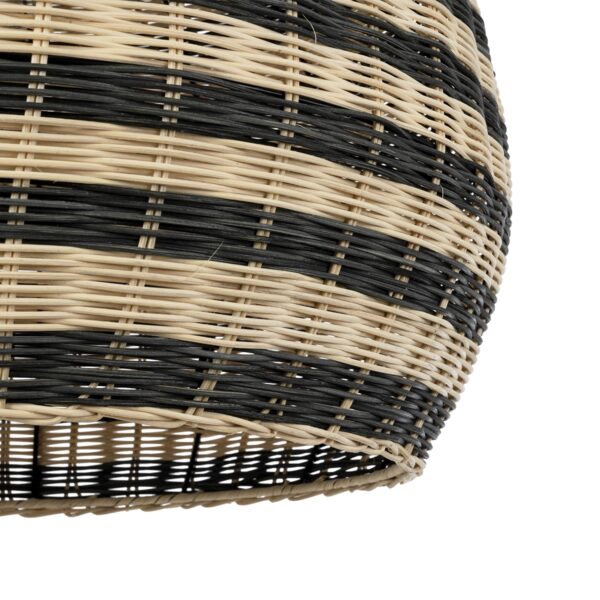 GloboStar® JAMAICA 01954 Boho Κρεμαστό Φωτιστικό Οροφής Μονόφωτο 1 x E27 AC220-240V IP20 – Φ40 x Υ37cm – Μπεζ – Χακί Ξύλινο Πλέγμα Καμπάνα – 5 Χρόνια Εγγύηση