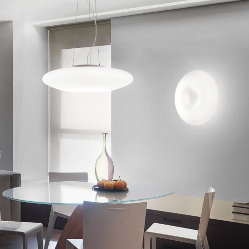 IDEAL LUX Πλαφονιέρα Οροφής και Τοίχου GLORY 2xE27 Λευκού Χρώματος – 101132