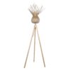 GloboStar® POPPY 01984 Boho Επιδαπέδιο Φωτιστικό Μονόφωτο 1 x E27 IP20 Μπεζ Ξύλο – Μ58 x Π58 x Υ168cm