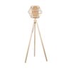 GloboStar® POPPY 01985 Boho Επιδαπέδιο Φωτιστικό Μονόφωτο 1 x E27 IP20 Μπεζ Ξύλο – Μ58 x Π58 x Υ151cm