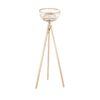GloboStar® POPPY 01986 Boho Επιδαπέδιο Φωτιστικό Μονόφωτο 1 x E27 IP20 Μπεζ Ξύλο – Μ58 x Π58 x Υ141cm