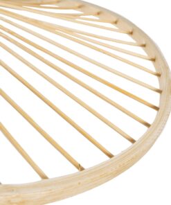 GloboStar® POPPY 01987 Boho Επιδαπέδιο Φωτιστικό Μονόφωτο 1 x E27 IP20 Μπεζ Ξύλο – Μ58 x Π58 x Υ138cm