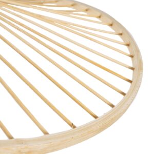 GloboStar® POPPY 01987 Boho Επιδαπέδιο Φωτιστικό Μονόφωτο 1 x E27 IP20 Μπεζ Ξύλο – Μ58 x Π58 x Υ138cm