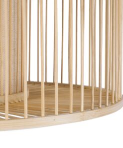 GloboStar® POPPY 01988 Boho Επιδαπέδιο Φωτιστικό Μονόφωτο 1 x E27 IP20 Μπεζ Ξύλο – Μ58 x Π58 x Υ145.5cm