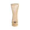 GloboStar® ROWAN 01994 Boho Επιτραπέζιο Φωτιστικό Μονόφωτο 1 x E27 AC220-240V IP20 – Φ17 x Υ42cm – Μπεζ Ξύλινο Μπαμπού Πλέγμα – 5 Χρόνια Εγγύηση