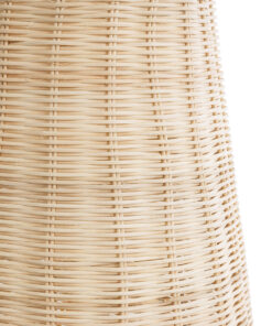 GloboStar® BOLSON 02012 Boho Επιδαπέδιο Φωτιστικό Μονόφωτο 1 x E27 AC220-240V IP20 – Φ30 x Υ70cm – Μπεζ Ξύλινο Μπαμπού Πλέγμα