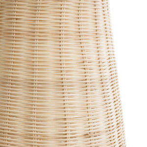 GloboStar® BOLSON 02012 Boho Επιδαπέδιο Φωτιστικό Μονόφωτο 1 x E27 AC220-240V IP20 – Φ30 x Υ70cm – Μπεζ Ξύλινο Μπαμπού Πλέγμα