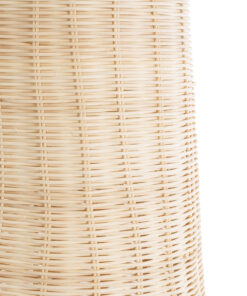 GloboStar® BOLSON 02013 Boho Επιδαπέδιο Φωτιστικό Μονόφωτο 1 x E27 AC220-240V IP20 – Φ30 x Υ120cm – Μπεζ Ξύλινο Μπαμπού Πλέγμα