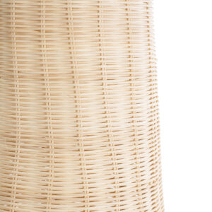 GloboStar® BOLSON 02013 Boho Επιδαπέδιο Φωτιστικό Μονόφωτο 1 x E27 AC220-240V IP20 – Φ30 x Υ120cm – Μπεζ Ξύλινο Μπαμπού Πλέγμα