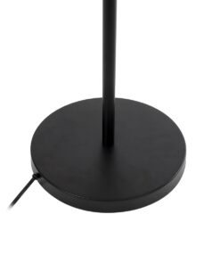 GloboStar® MINDELO 02034 Μοντέρνο Επιδαπέδιο Φωτιστικό Μονόφωτο 2 x E27 AC220-240V IP20 – Μ40 x Π24 x Υ175cm – Μαύρο Μεταλλικό Σώμα με Μπεζ Ξύλινη Βάση – 5 Χρόνια Εγγύηση