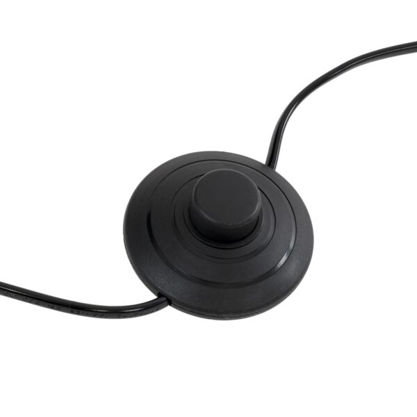 GloboStar® MINDELO 02034 Μοντέρνο Επιδαπέδιο Φωτιστικό Μονόφωτο 2 x E27 AC220-240V IP20 – Μ40 x Π24 x Υ175cm – Μαύρο Μεταλλικό Σώμα με Μπεζ Ξύλινη Βάση – 5 Χρόνια Εγγύηση