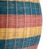 GloboStar® CABALLEROS 02066 Boho Κρεμαστό Φωτιστικό Οροφής Μονόφωτο 1 x E27 AC220-240V IP20 – Φ70 x Υ80cm – Πράσινο με Κίτρινο και Μπλε με Κόκκινο Ξύλινο Μπαμπού Πλέγμα – 5 Χρόνια Εγγύηση