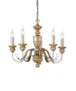 IDEAL LUX Κρεμαστό Φωτιστικό  FIRENZE 5xE14 Χρυσού Χρώματος – 020822