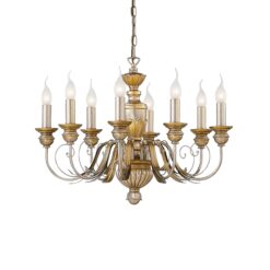 IDEAL LUX Κρεμαστό Φωτιστικό FIRENZE 8xE14 Χρυσού Χρώματος – 020839