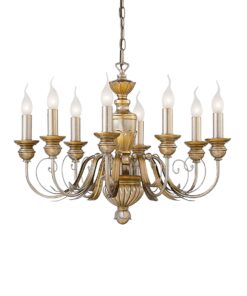 IDEAL LUX Κρεμαστό Φωτιστικό FIRENZE 8xE14 Χρυσού Χρώματος – 020839