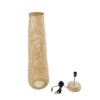 GloboStar® MAMIZU 02109 Boho Επιδαπέδιο Φωτιστικό Μονόφωτο 1 x E27 AC220-240V IP20 – Φ28 x Υ93cm – Μπεζ Ξύλινο Μπαμπού Πλέγμα – 5 Χρόνια Εγγύηση