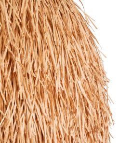 GloboStar® GUADELOUPE 02156 Boho Κρεμαστό Φωτιστικό Οροφής Μονόφωτο 1 x E27 AC220-240V IP20 – Φ120 x Υ100cm – Καφέ Φυσική Ράφια Νήμα Πλέγμα Καμπάνα – 5 Χρόνια Εγγύηση