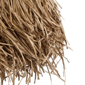 GloboStar® GUADELOUPE 02157 Boho Κρεμαστό Φωτιστικό Οροφής Μονόφωτο 1 x E27 AC220-240V IP20 – Φ50 x Υ40cm – Μπεζ Φυσική Ράφια Νήμα Πλέγμα Καμπάνα – 5 Χρόνια Εγγύηση