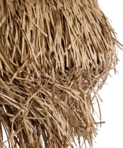 GloboStar® GUADELOUPE 02158 Boho Κρεμαστό Φωτιστικό Οροφής Μονόφωτο 1 x E27 AC220-240V IP20 – Φ80 x Υ60cm – Μπεζ Φυσική Ράφια Νήμα Πλέγμα Καμπάνα – 5 Χρόνια Εγγύηση