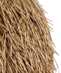 GloboStar® GUADELOUPE 02159 Boho Κρεμαστό Φωτιστικό Οροφής Μονόφωτο 1 x E27 AC220-240V IP20 – Φ120 x Υ100cm – Μπεζ Φυσική Ράφια Νήμα Πλέγμα Καμπάνα – 5 Χρόνια Εγγύηση