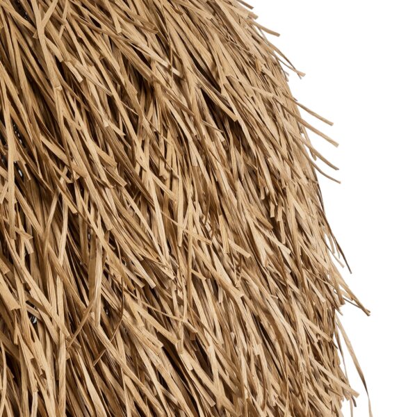 GloboStar® GUADELOUPE 02159 Boho Κρεμαστό Φωτιστικό Οροφής Μονόφωτο 1 x E27 AC220-240V IP20 – Φ120 x Υ100cm – Μπεζ Φυσική Ράφια Νήμα Πλέγμα Καμπάνα – 5 Χρόνια Εγγύηση