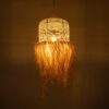 GloboStar® BASSETERRE 02162 Boho Κρεμαστό Φωτιστικό Οροφής Μονόφωτο 1 x E27 AC220-240V IP20 – Φ35 x Υ60cm – Μπεζ Ξύλινο Μπαμπού με Μπεζ Φυσική Ράφια Νήμα Πλεγμα Καμπάνα – 5 Χρόνια Εγγύηση