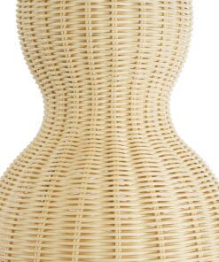 GloboStar® KINGSTOWN 02168 Boho Κρεμαστό Φωτιστικό Οροφής Μονόφωτο 1 x E27 AC220-240V IP20 – Φ30 x Υ60cm – Μπεζ Ξύλινο Μπαμπού Πλέγμα – 5 Χρόνια Εγγύηση