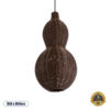 GloboStar® KINGSTOWN 02169 Boho Κρεμαστό Φωτιστικό Οροφής Μονόφωτο 1 x E27 AC220-240V IP20 – Φ30 x Υ60cm – Καφέ Ξύλινο Μπαμπού Πλέγμα – 5 Χρόνια Εγγύηση