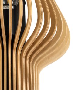 GloboStar® MIHIRO 02174 Boho Φωτιστικό Τοίχου – Απλίκα Μονόφωτο 1 x E27 AC 220-240V IP20 – Μ25 x Π13 x Υ40cm – Καφέ Ξύλινο Πλέγμα – 5 Χρόνια Εγγύηση