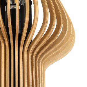 GloboStar® MIHIRO 02174 Boho Φωτιστικό Τοίχου – Απλίκα Μονόφωτο 1 x E27 AC 220-240V IP20 – Μ25 x Π13 x Υ40cm – Καφέ Ξύλινο Πλέγμα – 5 Χρόνια Εγγύηση