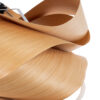 GloboStar® SARDIGNA 02180 Boho Κρεμαστό Φωτιστικό Οροφής Μονόφωτο 1 x E27 AC220-240V IP20 – Φ60 x Υ30cm – Καφέ Λεπτό Φύλλο Ξύλου Πλέγμα – 5 Χρόνια Εγγύηση