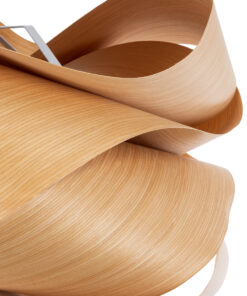 GloboStar® SARDIGNA 02180 Boho Κρεμαστό Φωτιστικό Οροφής Μονόφωτο 1 x E27 AC220-240V IP20 – Φ60 x Υ30cm – Καφέ Λεπτό Φύλλο Ξύλου Πλέγμα – 5 Χρόνια Εγγύηση