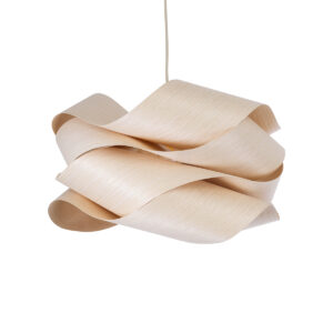 GloboStar® SARDIGNA 02181 Boho Κρεμαστό Φωτιστικό Οροφής Μονόφωτο 1 x E27 AC220-240V IP20 – Φ60 x Υ30cm – Μπεζ Λεπτό Φύλλο Ξύλου Πλέγμα – 5 Χρόνια Εγγύηση