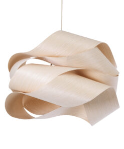 GloboStar® SARDIGNA 02181 Boho Κρεμαστό Φωτιστικό Οροφής Μονόφωτο 1 x E27 AC220-240V IP20 – Φ60 x Υ30cm – Μπεζ Λεπτό Φύλλο Ξύλου Πλέγμα – 5 Χρόνια Εγγύηση