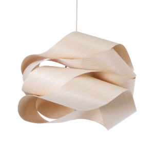 GloboStar® SARDIGNA 02181 Boho Κρεμαστό Φωτιστικό Οροφής Μονόφωτο 1 x E27 AC220-240V IP20 – Φ60 x Υ30cm – Μπεζ Λεπτό Φύλλο Ξύλου Πλέγμα – 5 Χρόνια Εγγύηση