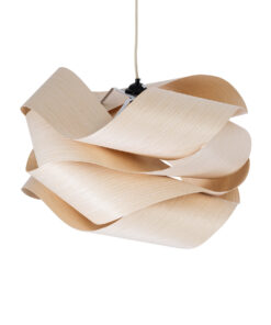 GloboStar® SARDIGNA 02181 Boho Κρεμαστό Φωτιστικό Οροφής Μονόφωτο 1 x E27 AC220-240V IP20 – Φ60 x Υ30cm – Μπεζ Λεπτό Φύλλο Ξύλου Πλέγμα – 5 Χρόνια Εγγύηση