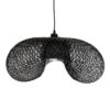 GloboStar® MEXICO 02202 Boho Κρεμαστό Φωτιστικό Οροφής Μονόφωτο 1 x E27 AC220-240V IP20 – Μ85 x Π50 x Υ30cm – Μαύρο Ξύλινο Μπαμπού Πλέγμα – 5 Χρόνια Εγγύηση