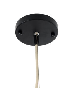 GloboStar® ADEJE 02211 Boho Κρεμαστό Φωτιστικό Οροφής Μονόφωτο 1 x E27 AC220-240V IP20 – Φ80 x Υ55cm – Μπεζ Ξύλινο Μπαμπού Πλέγμα Καμπάνα – 5 Χρόνια Εγγύηση