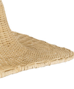 GloboStar® ESPARGOS 02214 Boho Κρεμαστό Φωτιστικό Οροφής Μονόφωτο 1 x E27 AC220-240V IP20 – Φ70 x Υ35cm – Μπεζ Ξύλινο Μπαμπού Πλέγμα – 5 Χρόνια Εγγύηση