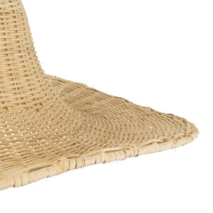 GloboStar® ESPARGOS 02214 Boho Κρεμαστό Φωτιστικό Οροφής Μονόφωτο 1 x E27 AC220-240V IP20 – Φ70 x Υ35cm – Μπεζ Ξύλινο Μπαμπού Πλέγμα – 5 Χρόνια Εγγύηση