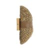 GloboStar® GUAVA 02222 Boho Φωτιστικό Τοίχου – Απλίκα Δίφωτο 2 x G9 AC220-240V IP20 – Μ11 x Π13 x Υ30cm – Μπεζ Ξύλινο Μπαμπού Πλέγμα – 5 Χρόνια Εγγύηση
