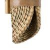 GloboStar® GUAVA 02222 Boho Φωτιστικό Τοίχου – Απλίκα Δίφωτο 2 x G9 AC220-240V IP20 – Μ11 x Π13 x Υ30cm – Μπεζ Ξύλινο Μπαμπού Πλέγμα – 5 Χρόνια Εγγύηση