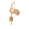 GloboStar® KALAMA 02223 Boho Φωτιστικό Τοίχου – Απλίκα Μονόφωτο 1 x E27 AC220-240V IP20 – Μ30 x Π40 x Υ70cm – Μπεζ Ξύλινο Μπαμπού Πλέγμα – 5 Χρόνια Εγγύηση