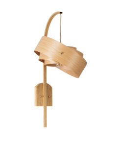 GloboStar® KALAMA 02223 Boho Φωτιστικό Τοίχου – Απλίκα Μονόφωτο 1 x E27 AC220-240V IP20 – Μ30 x Π40 x Υ70cm – Μπεζ Ξύλινο Μπαμπού Πλέγμα – 5 Χρόνια Εγγύηση