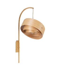 GloboStar® KALAMA 02223 Boho Φωτιστικό Τοίχου – Απλίκα Μονόφωτο 1 x E27 AC220-240V IP20 – Μ30 x Π40 x Υ70cm – Μπεζ Ξύλινο Μπαμπού Πλέγμα – 5 Χρόνια Εγγύηση