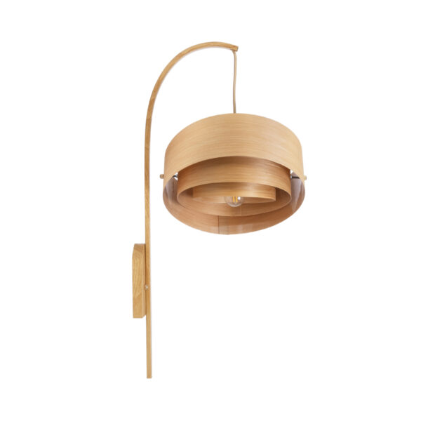 GloboStar® KALAMA 02223 Boho Φωτιστικό Τοίχου – Απλίκα Μονόφωτο 1 x E27 AC220-240V IP20 – Μ30 x Π40 x Υ70cm – Μπεζ Ξύλινο Μπαμπού Πλέγμα – 5 Χρόνια Εγγύηση