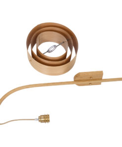 GloboStar® KALAMA 02223 Boho Φωτιστικό Τοίχου – Απλίκα Μονόφωτο 1 x E27 AC220-240V IP20 – Μ30 x Π40 x Υ70cm – Μπεζ Ξύλινο Μπαμπού Πλέγμα – 5 Χρόνια Εγγύηση