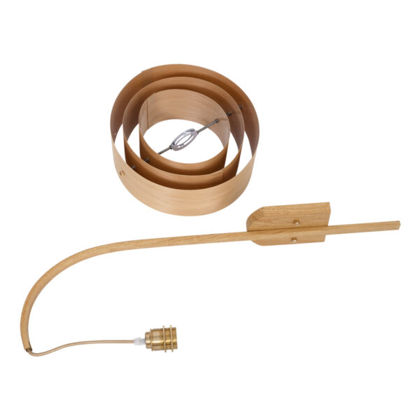 GloboStar® KALAMA 02223 Boho Φωτιστικό Τοίχου – Απλίκα Μονόφωτο 1 x E27 AC220-240V IP20 – Μ30 x Π40 x Υ70cm – Μπεζ Ξύλινο Μπαμπού Πλέγμα – 5 Χρόνια Εγγύηση